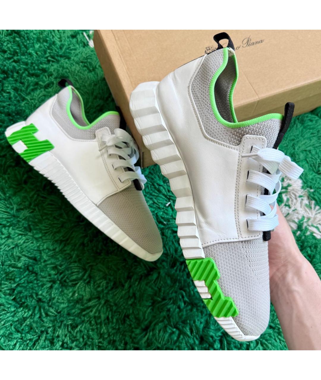 HERMES Серые низкие кроссовки / кеды, фото 3