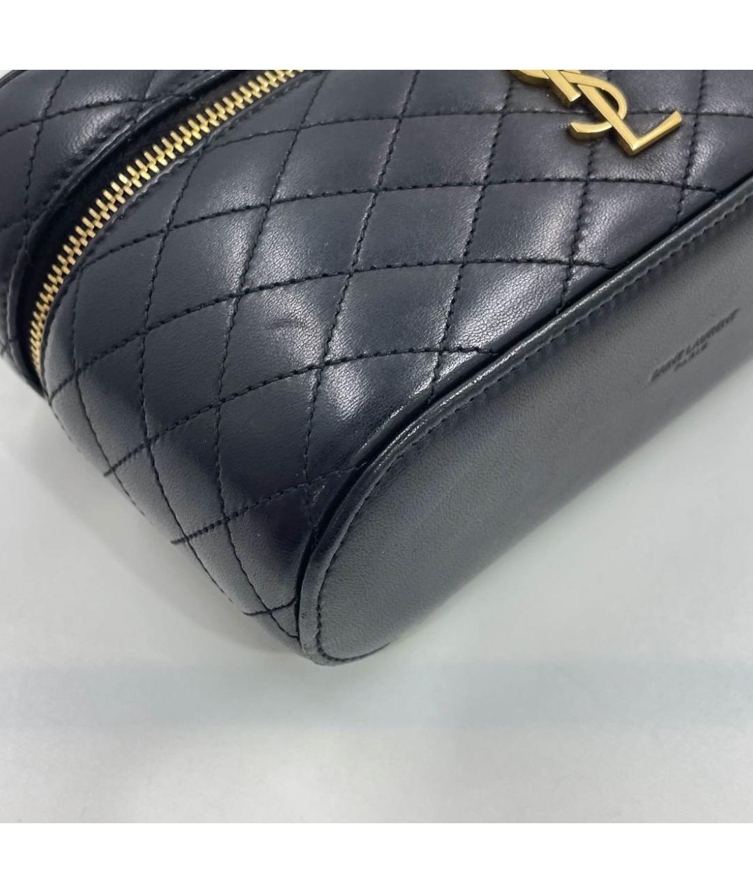 SAINT LAURENT Черная кожаная сумка через плечо, фото 7