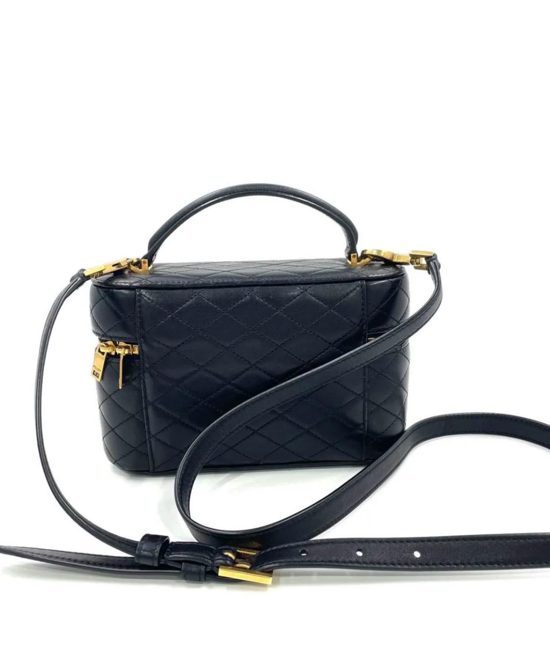 SAINT LAURENT Черная кожаная сумка через плечо, фото 2