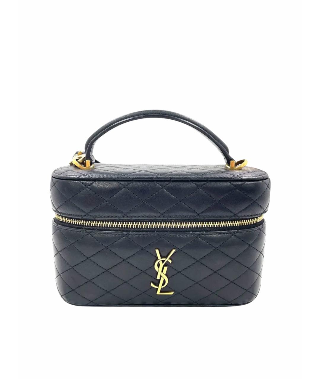 SAINT LAURENT Черная кожаная сумка через плечо, фото 1