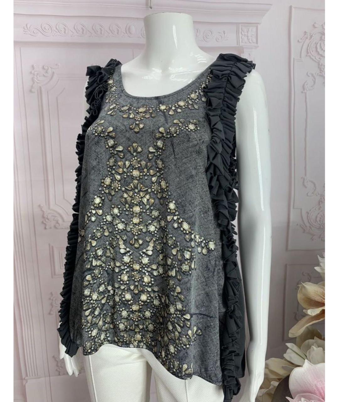 NUDE Серая шелковая майка, фото 5