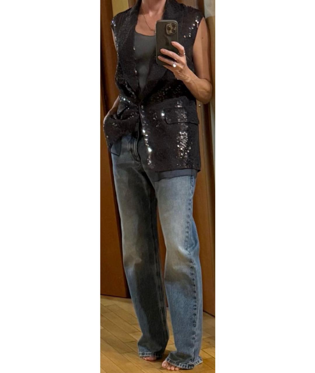 BRUNELLO CUCINELLI Антрацитовый шелковый жилет, фото 5