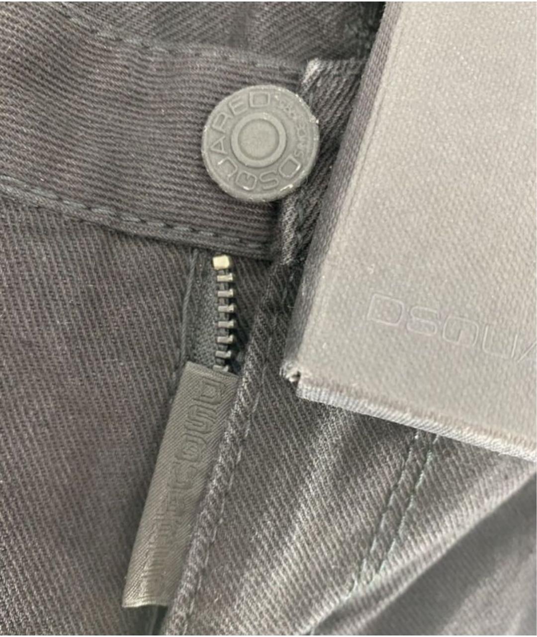 DSQUARED2 Черные хлопковые прямые джинсы, фото 4