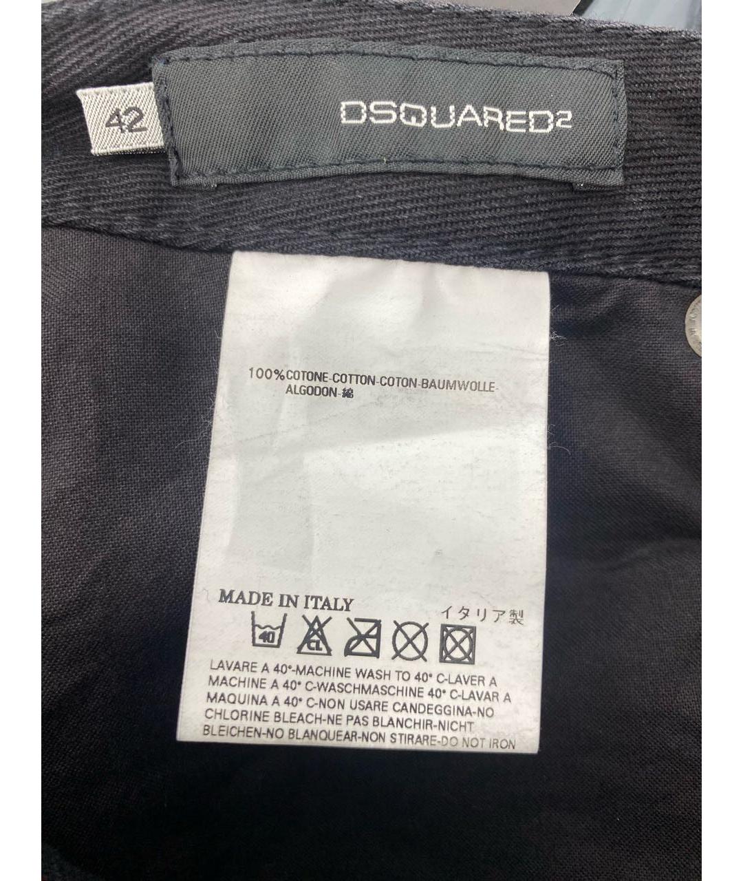DSQUARED2 Черные хлопковые прямые джинсы, фото 6