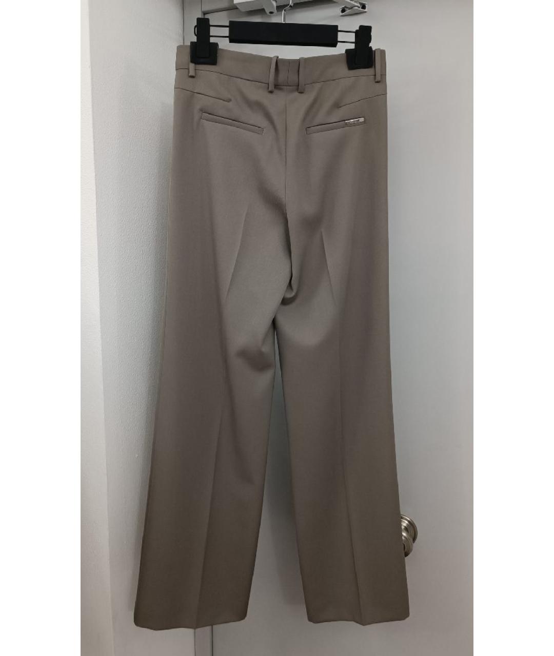 THE ATTICO Бежевый шерстяной костюм с брюками, фото 4