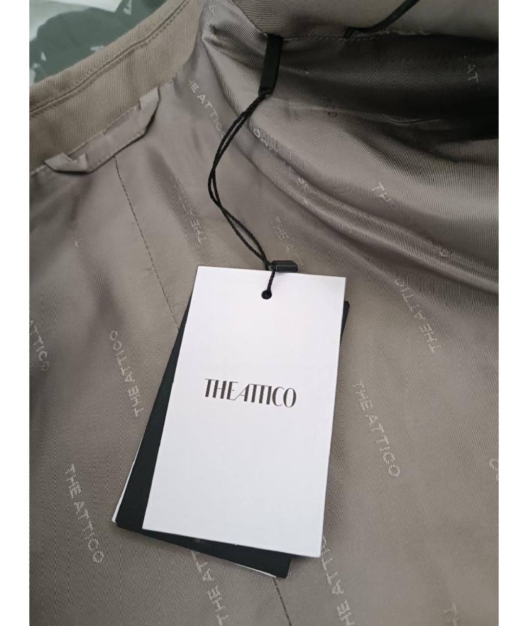 THE ATTICO Бежевый шерстяной костюм с брюками, фото 7