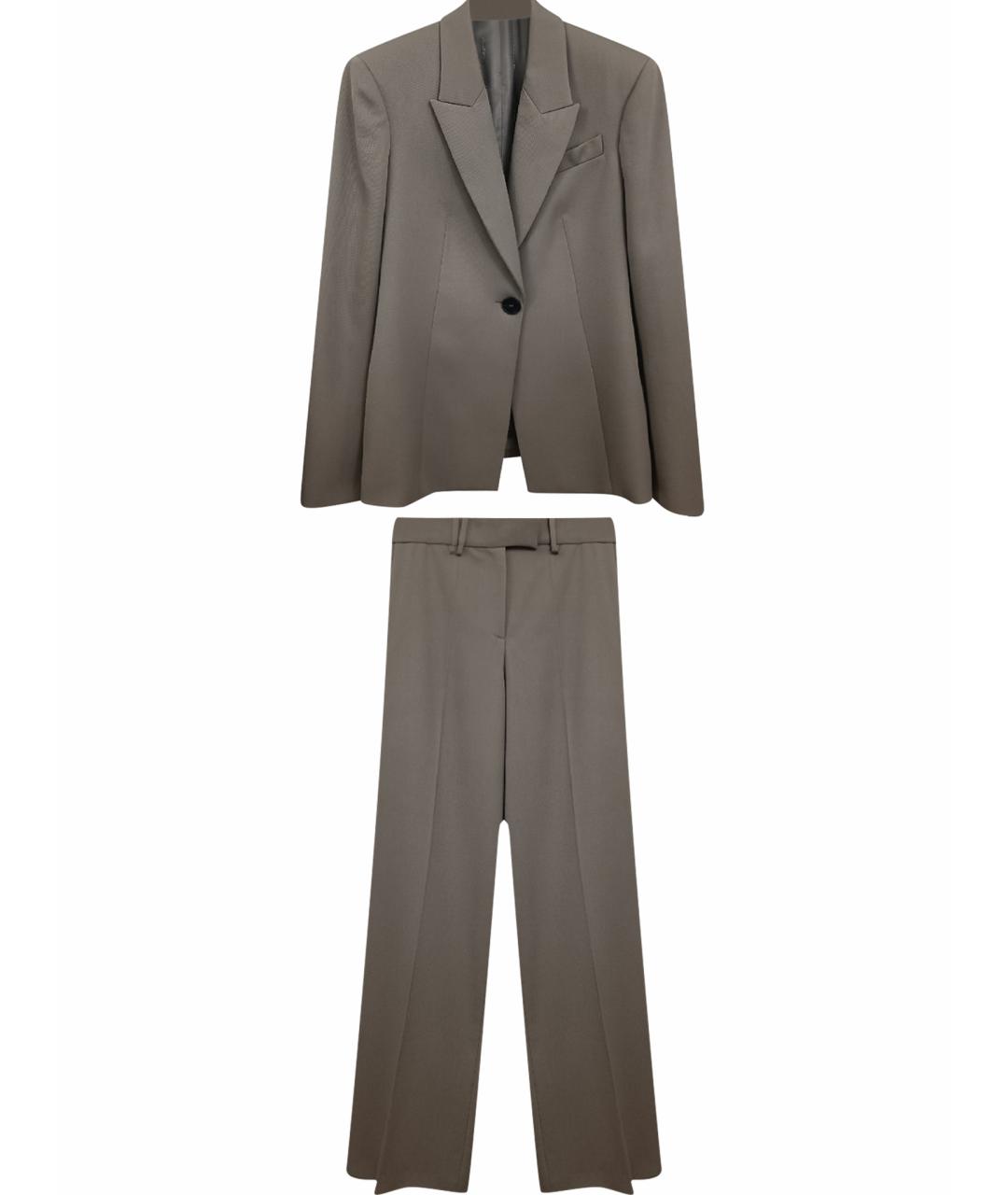 THE ATTICO Бежевый шерстяной костюм с брюками, фото 1
