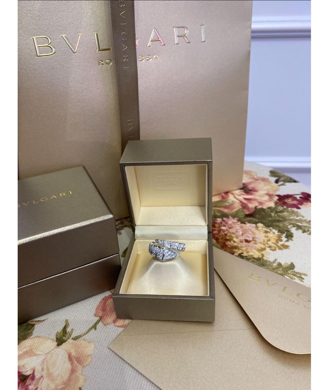 BVLGARI Серебряное кольцо из белого золота, фото 2