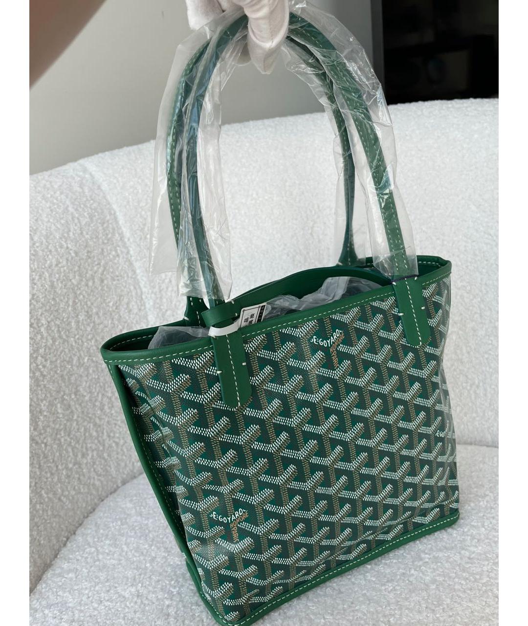 GOYARD Зеленая сумка с короткими ручками, фото 3
