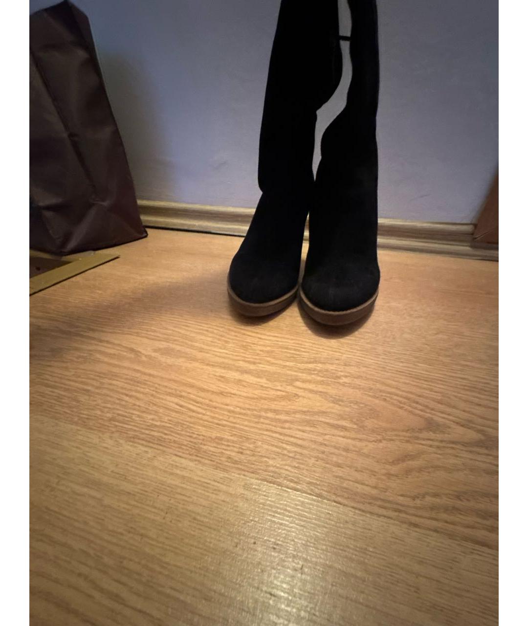 GUCCI Черные замшевые сапоги, фото 3