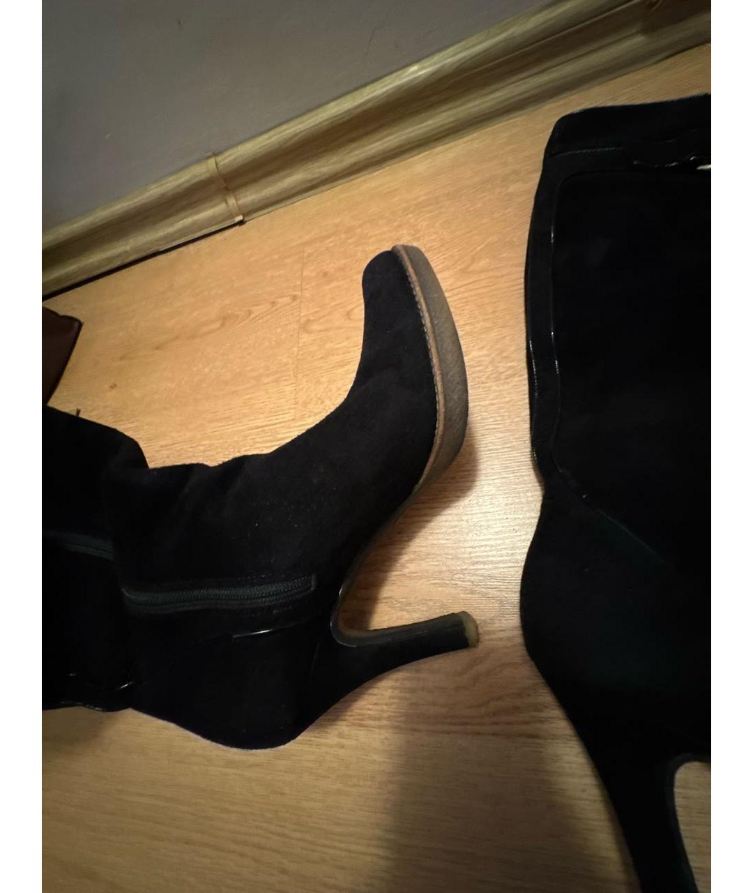GUCCI Черные замшевые сапоги, фото 6