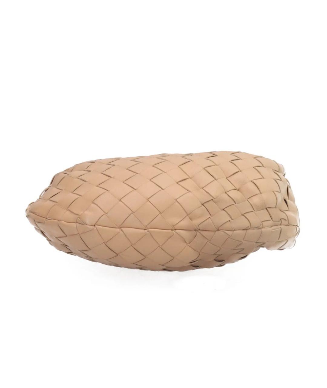 BOTTEGA VENETA Бежевая кожаная сумка с короткими ручками, фото 4