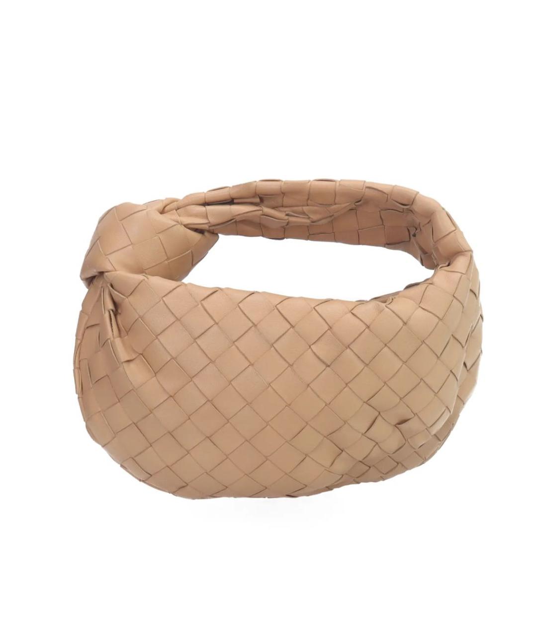 BOTTEGA VENETA Бежевая кожаная сумка с короткими ручками, фото 1