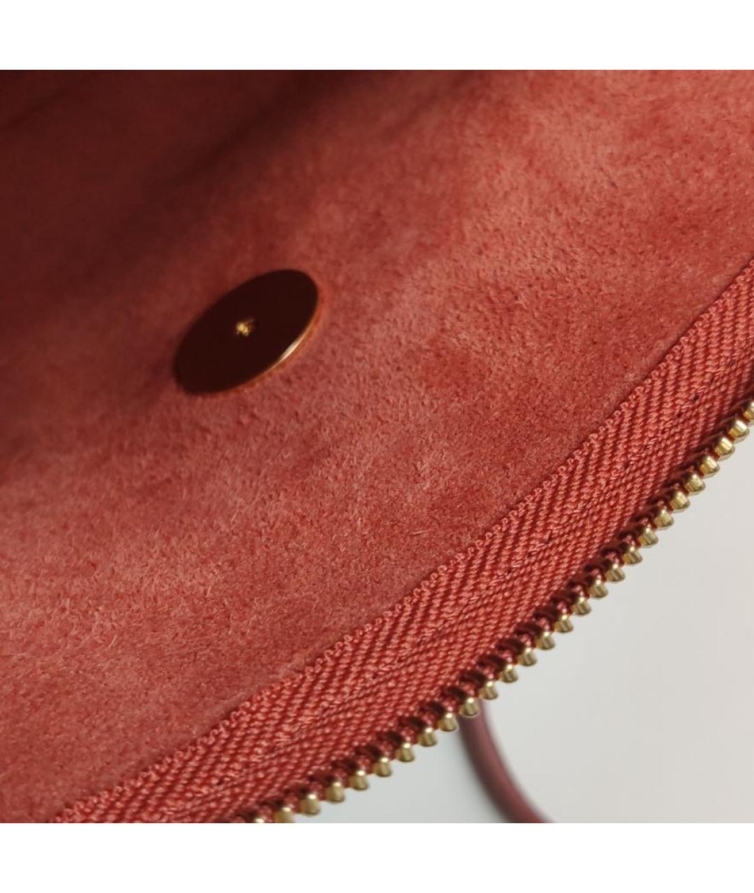 CELINE Красная кожаная сумка через плечо, фото 7