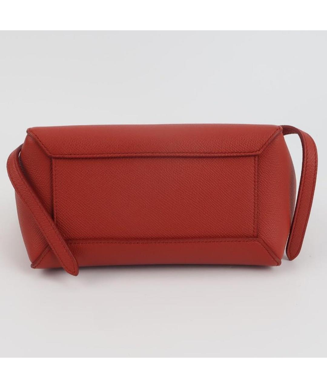 CELINE Красная кожаная сумка через плечо, фото 5