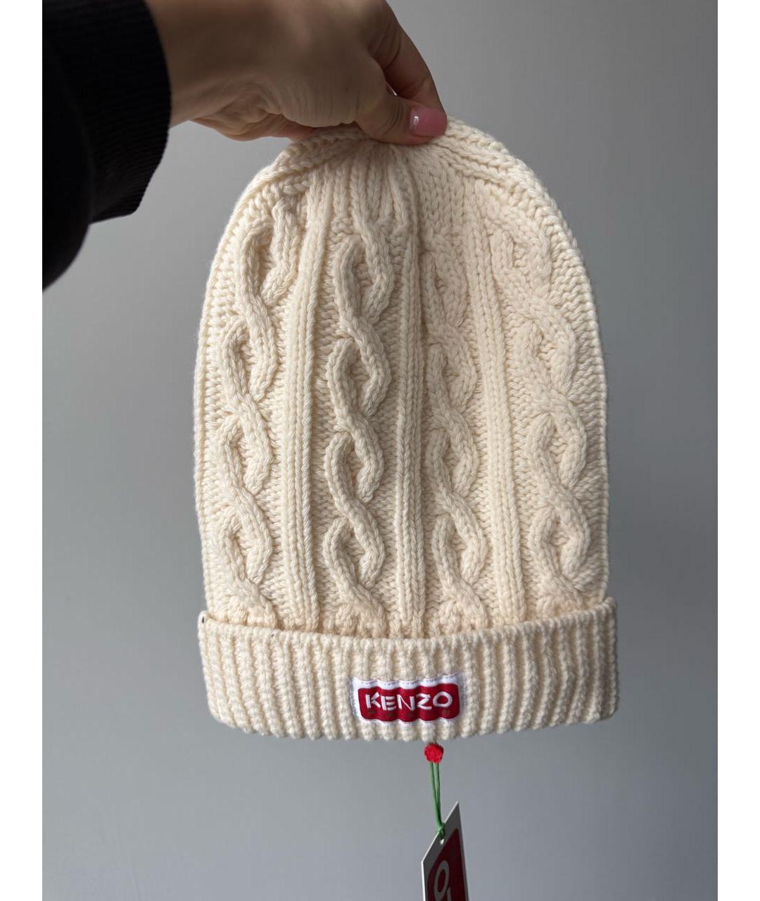 KENZO Бежевая шапка, фото 6