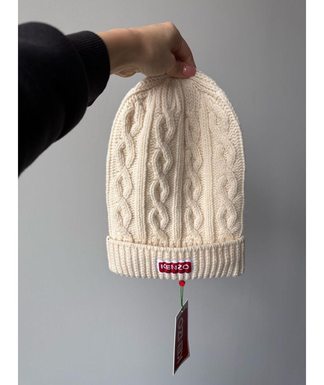 KENZO Бежевая шапка, фото 2
