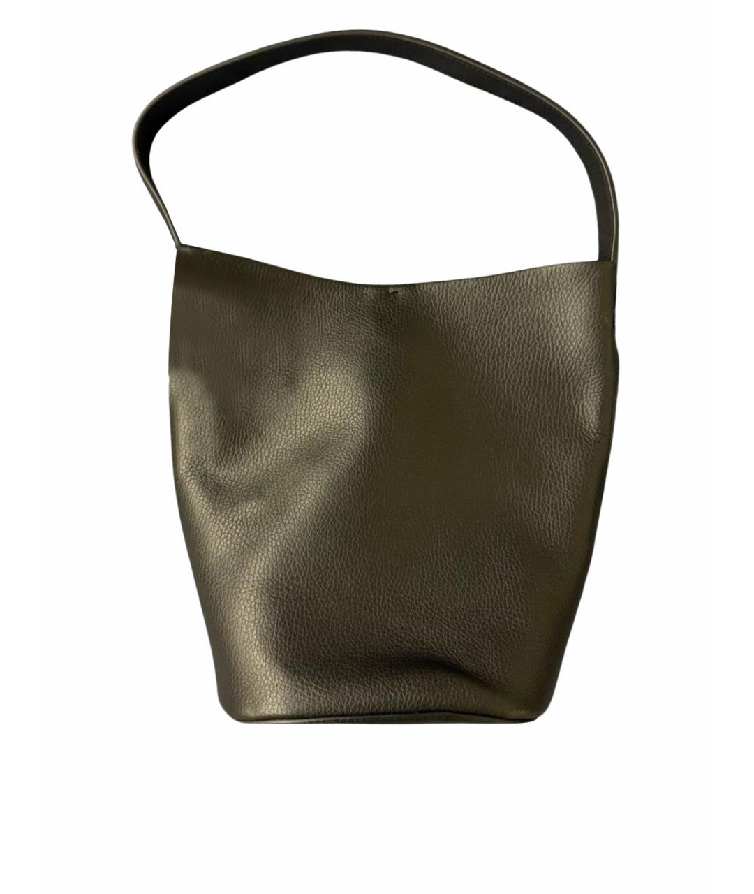 COS Черная кожаная сумка тоут, фото 1