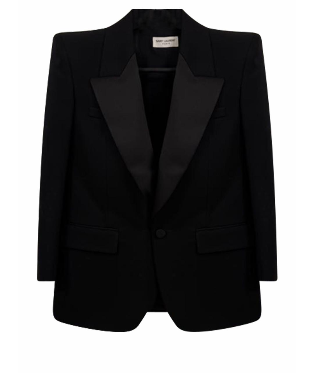 SAINT LAURENT Черный хлопковый жакет/пиджак, фото 1