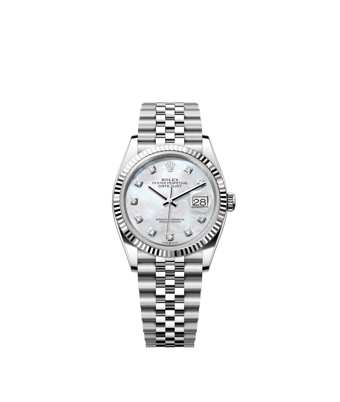 ROLEX Белые часы из белого золота, фото 1