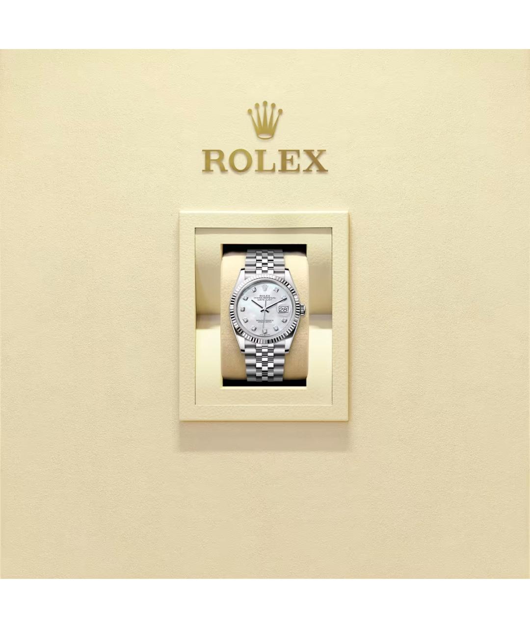 ROLEX Белые часы из белого золота, фото 2