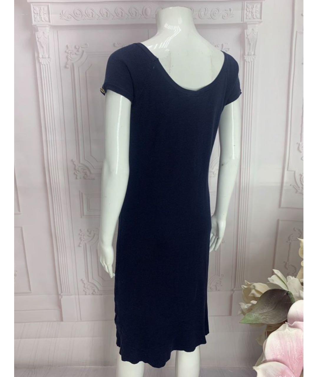JO NO FUI Темно-синее хлопковое повседневное платье, фото 2