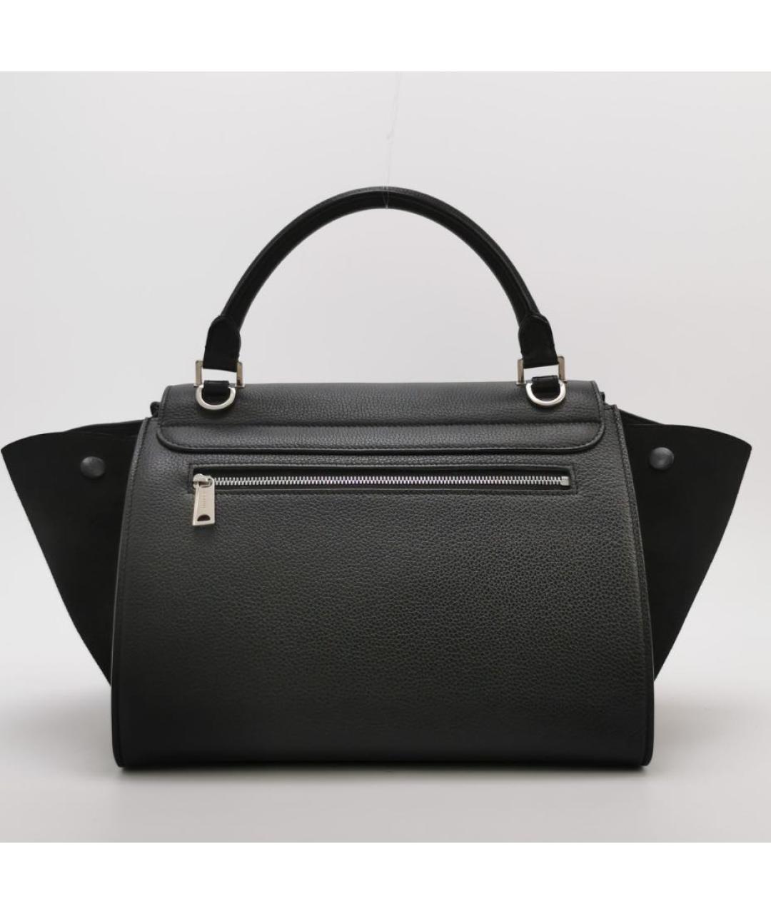 CELINE Черная кожаная сумка через плечо, фото 4