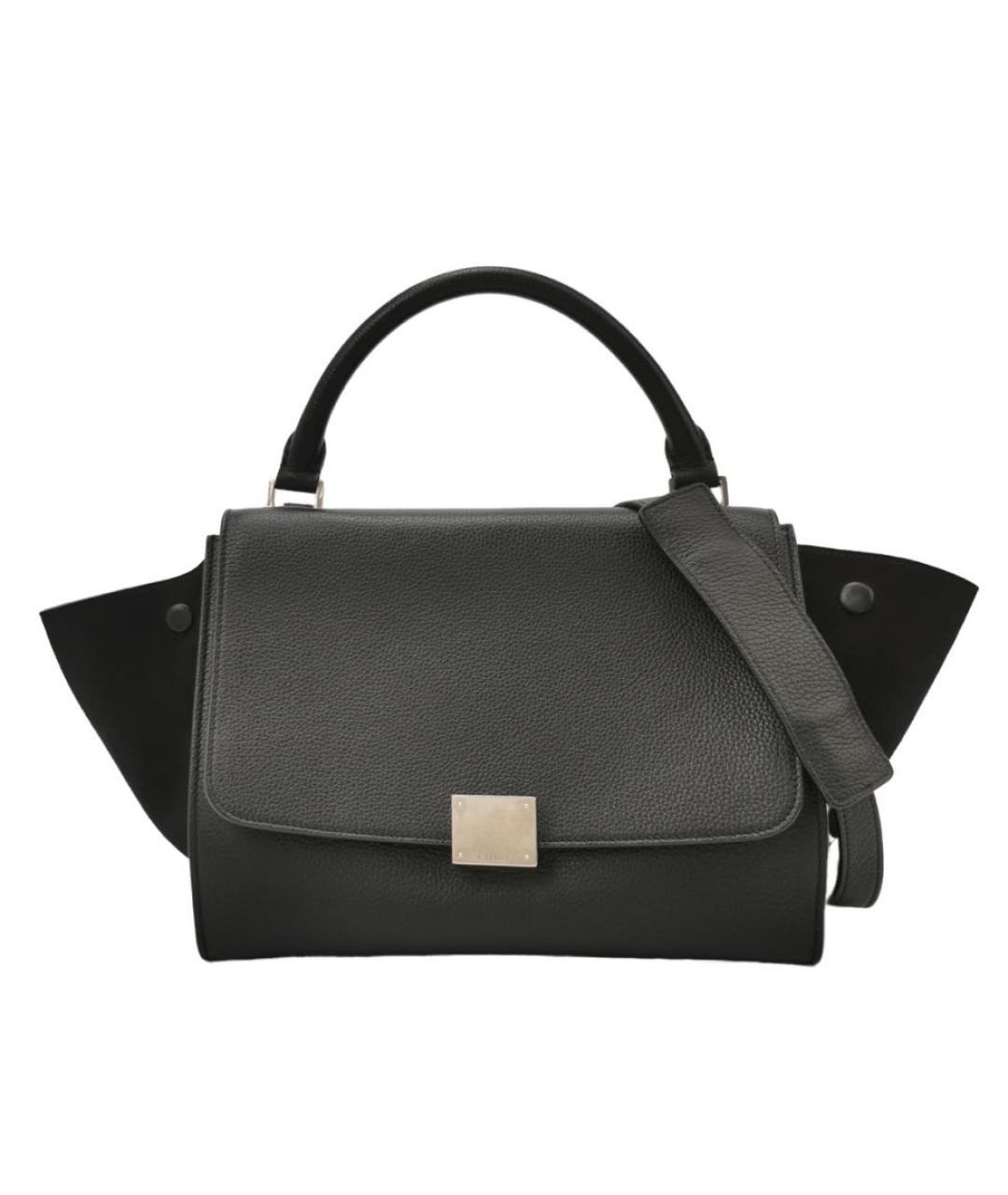 CELINE Черная кожаная сумка через плечо, фото 1