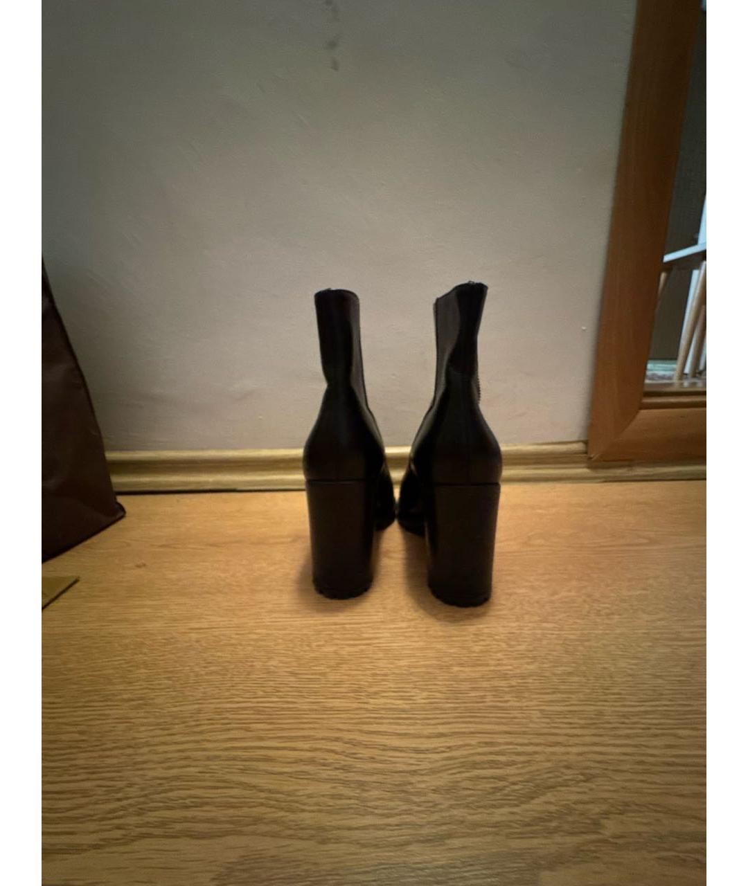 GIANVITO ROSSI Черные кожаные ботильоны, фото 4