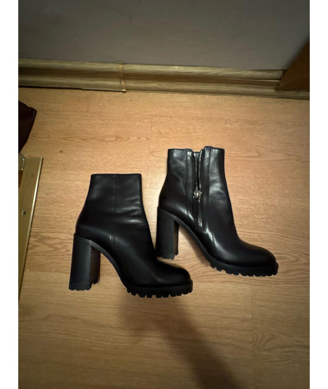 GIANVITO ROSSI Черные кожаные ботильоны, фото 5