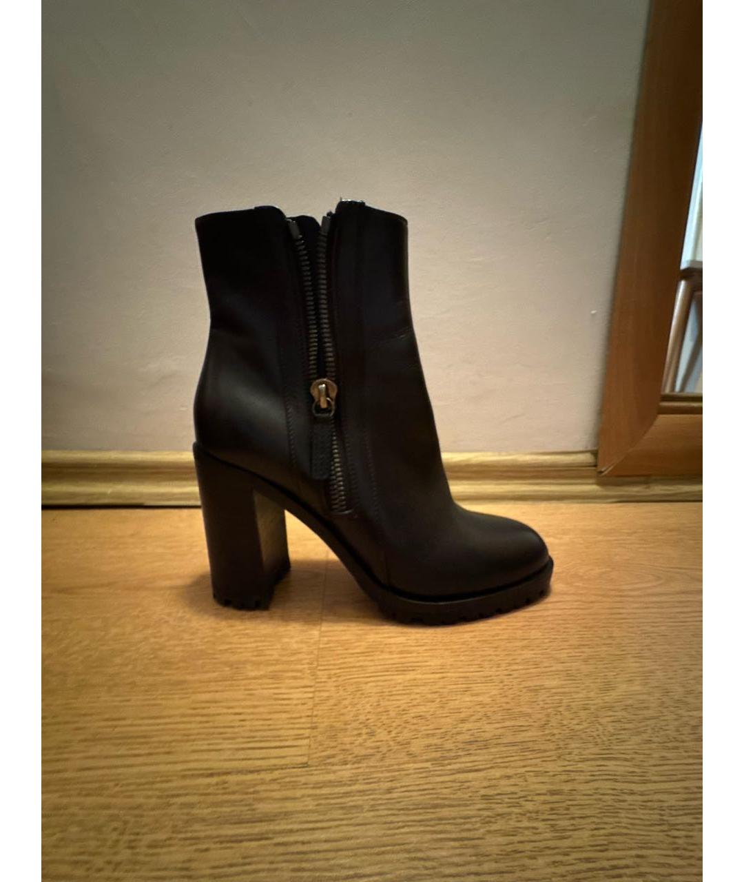 GIANVITO ROSSI Черные кожаные ботильоны, фото 8