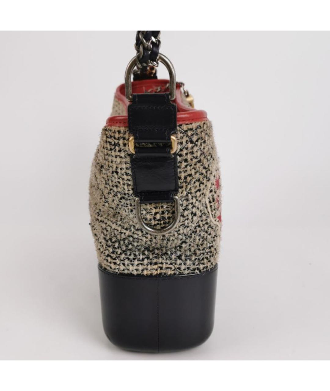 CHANEL Черная твидовая сумка через плечо, фото 3