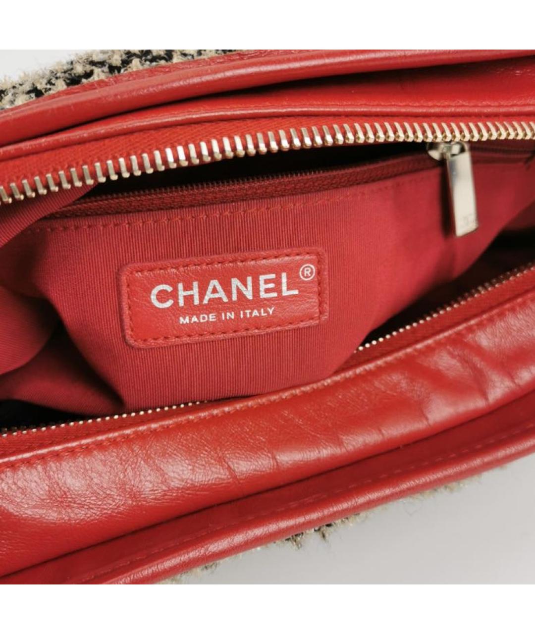 CHANEL Черная твидовая сумка через плечо, фото 7