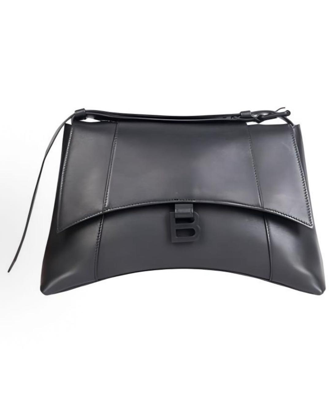 BALENCIAGA Черная кожаная сумка через плечо, фото 4