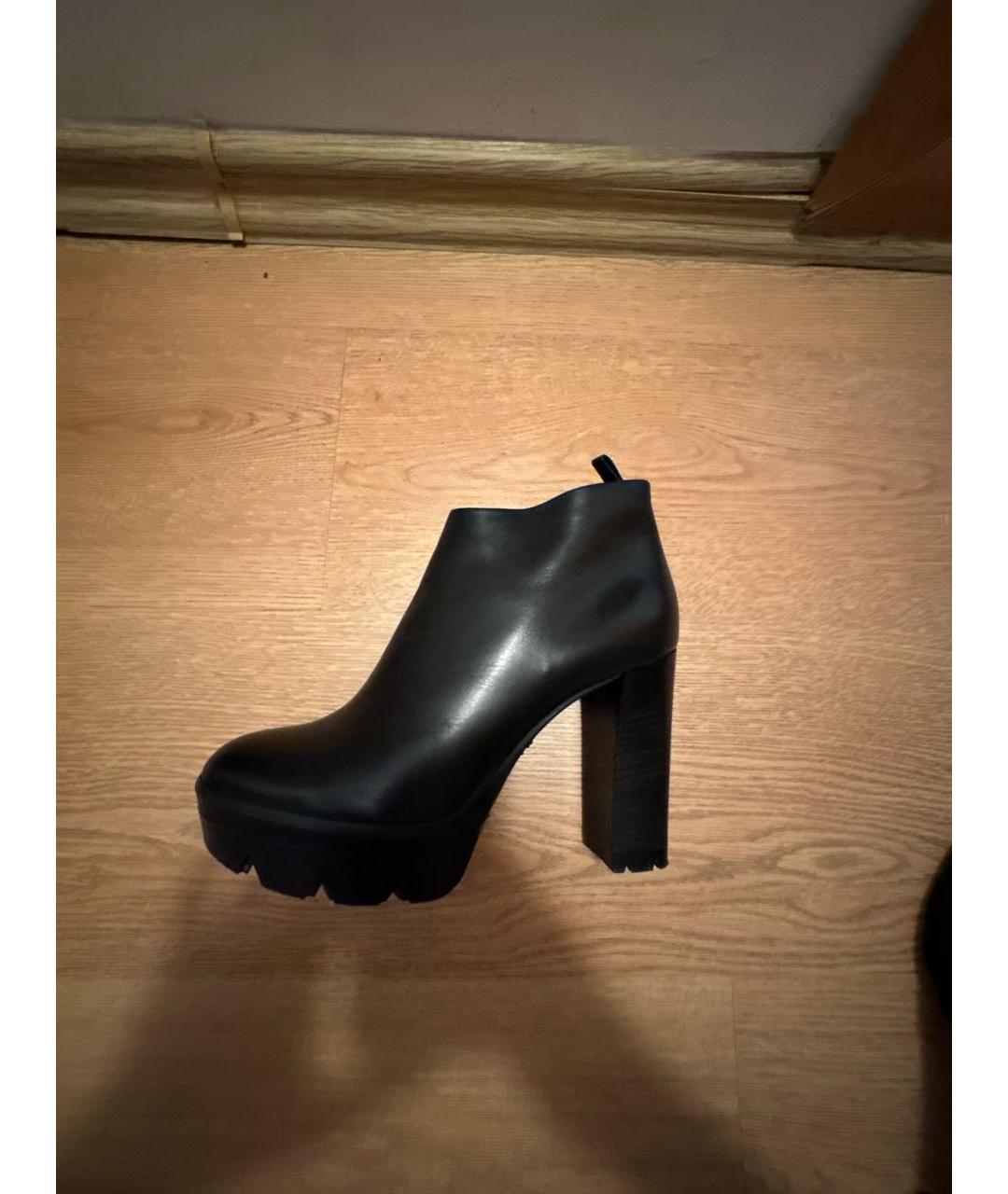 SANTONI Черные кожаные ботильоны, фото 7