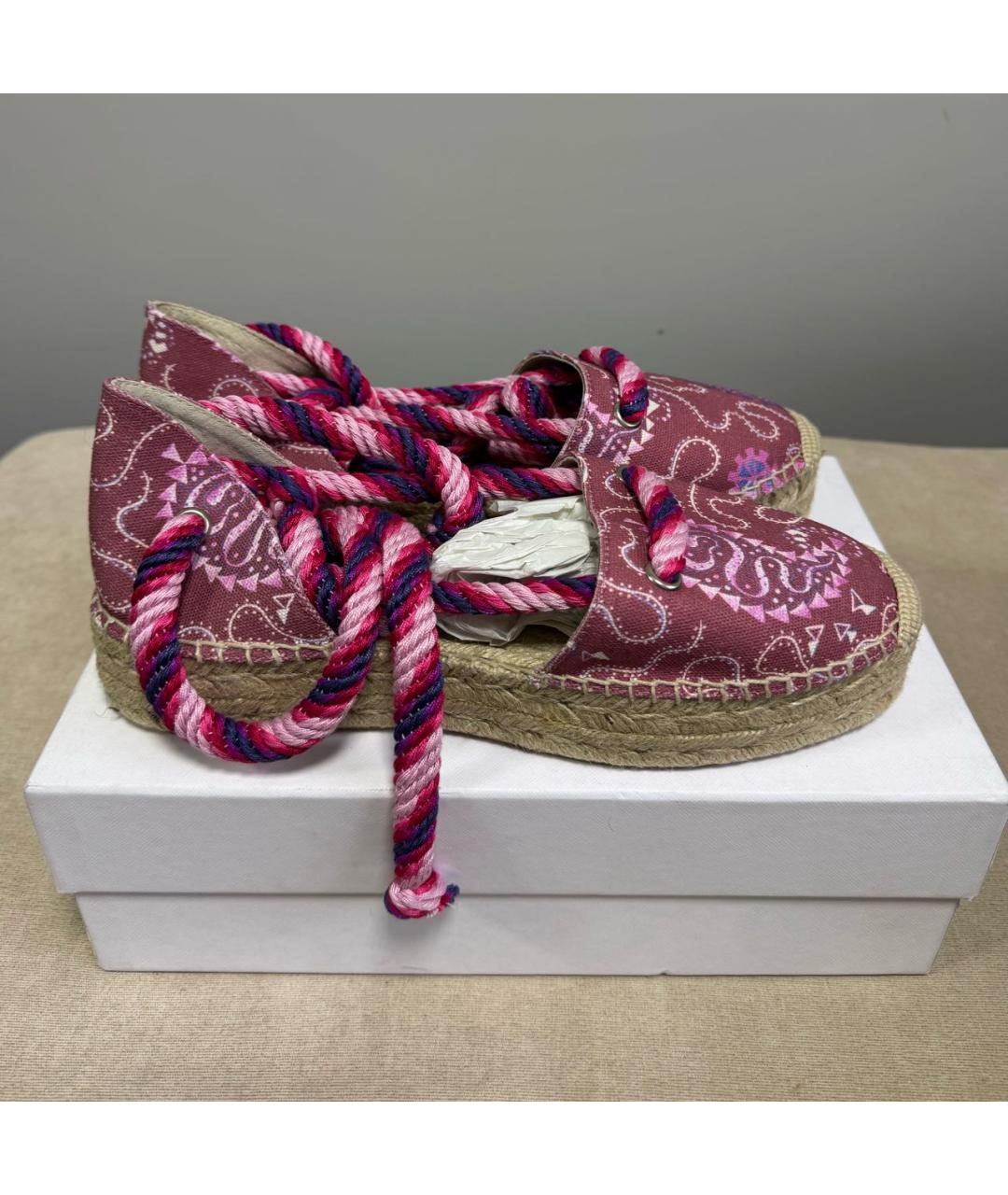 ISABEL MARANT Розовые текстильные эспадрильи, фото 5