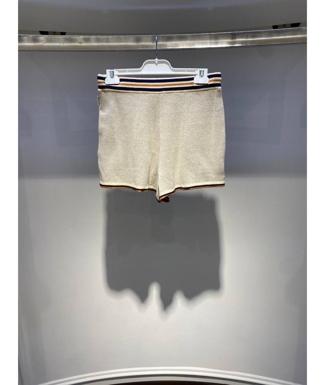 ZIMMERMANN Бежевые хлопко-эластановые шорты, фото 4