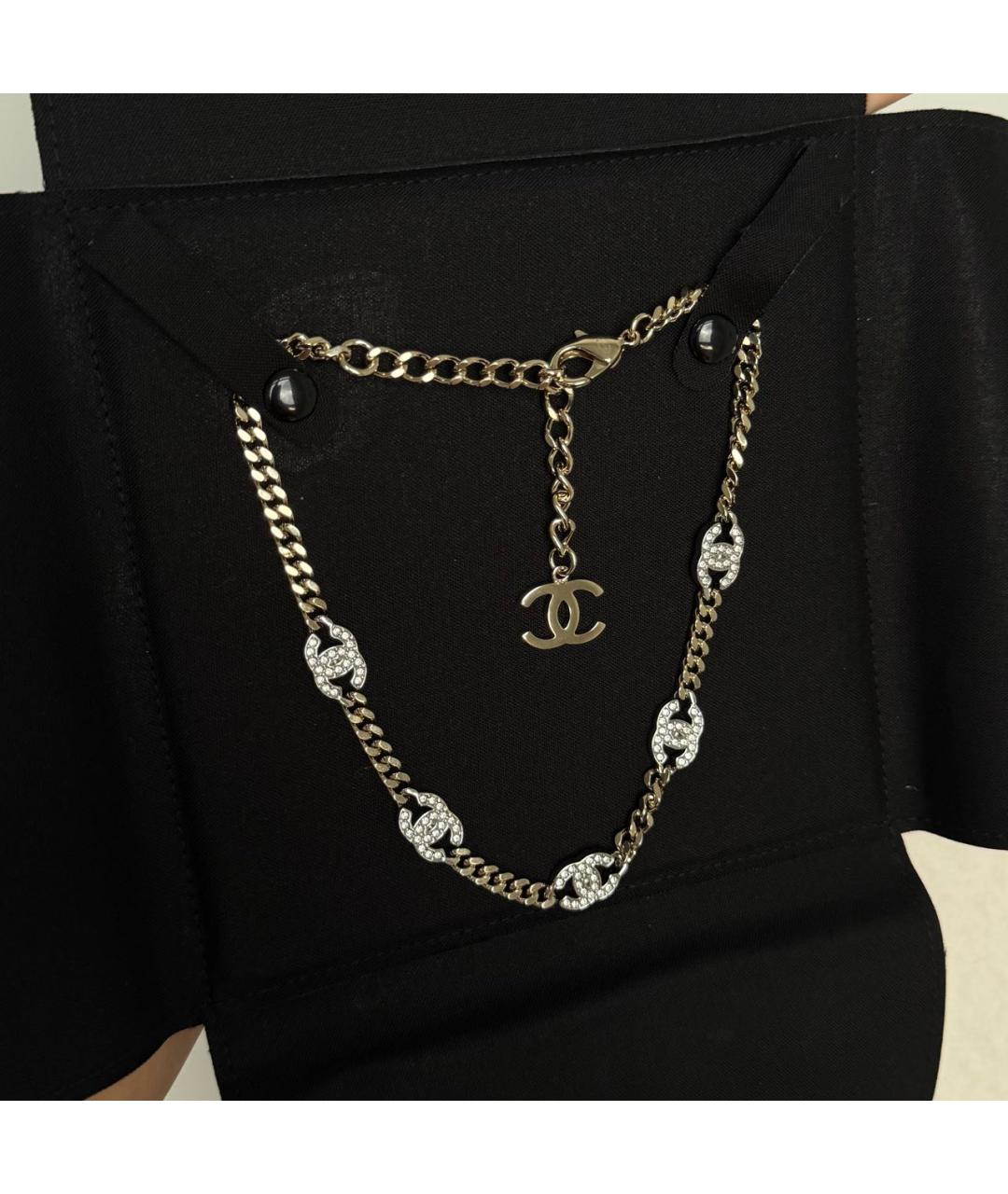 CHANEL Золотой металлический чокер, фото 5