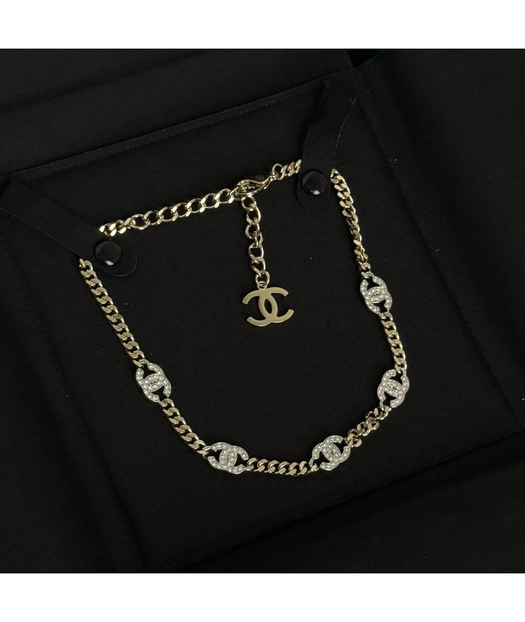 CHANEL Золотой металлический чокер, фото 7