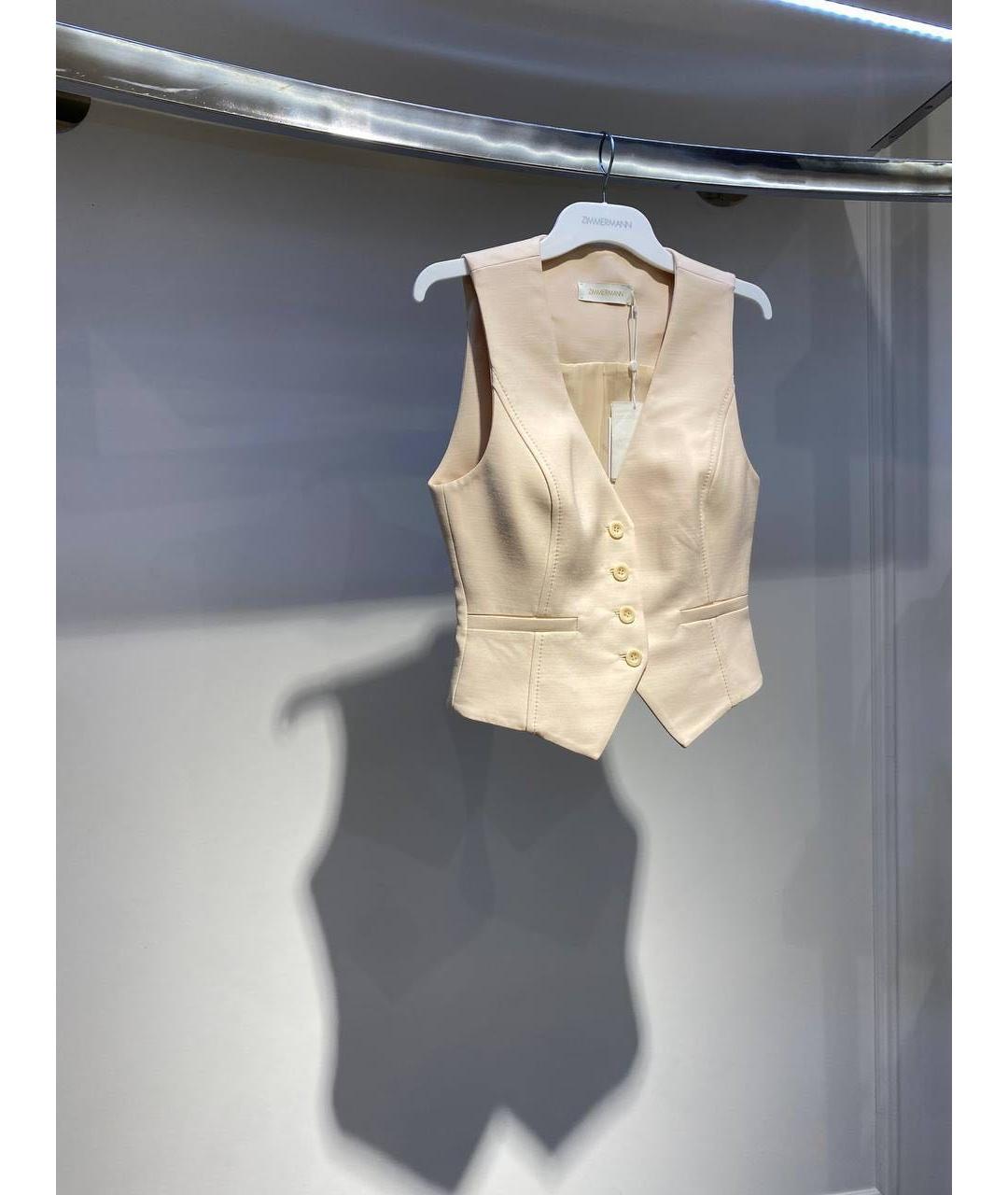 ZIMMERMANN Розовый шерстяной жилет, фото 3