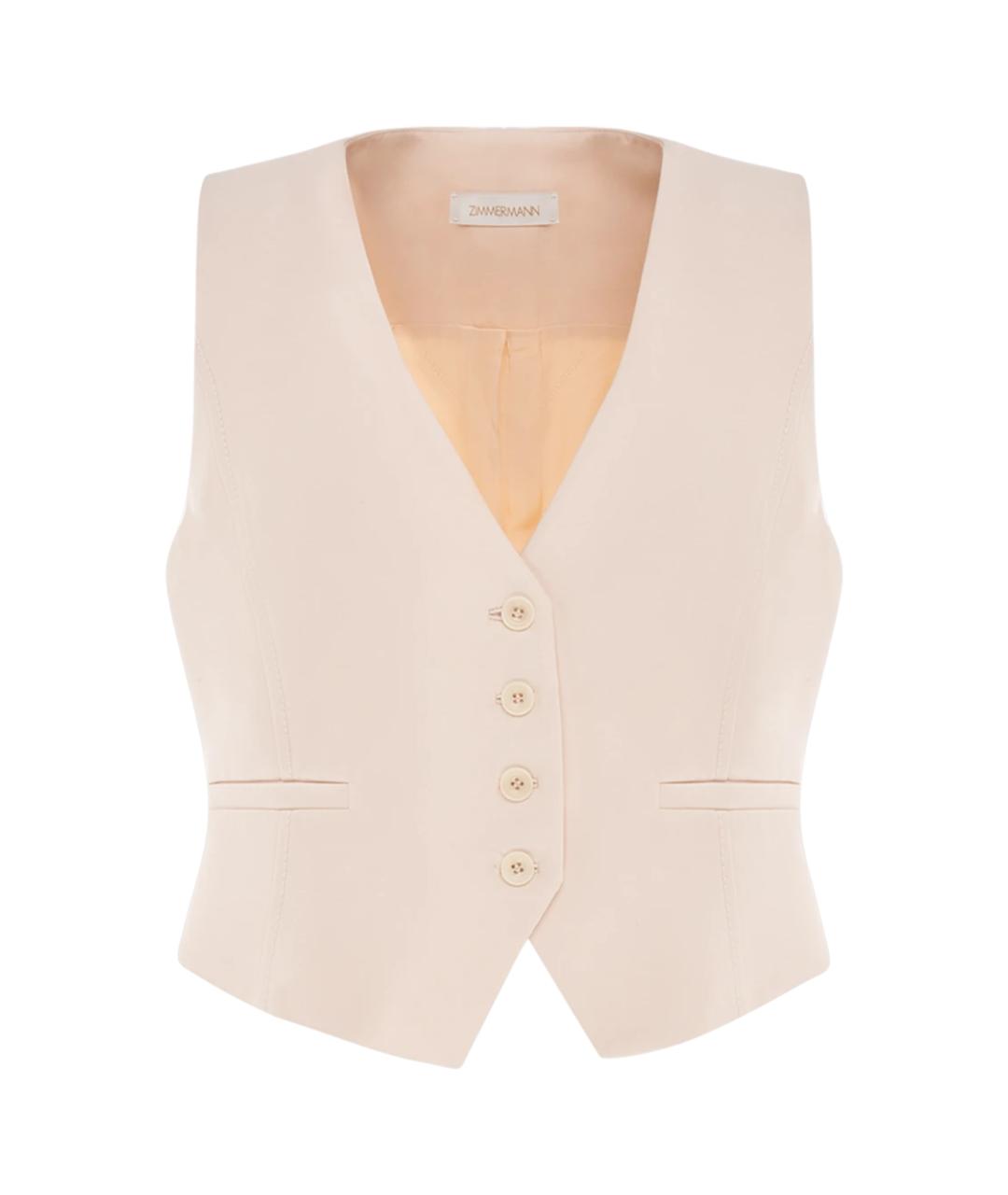 ZIMMERMANN Розовый шерстяной жилет, фото 1