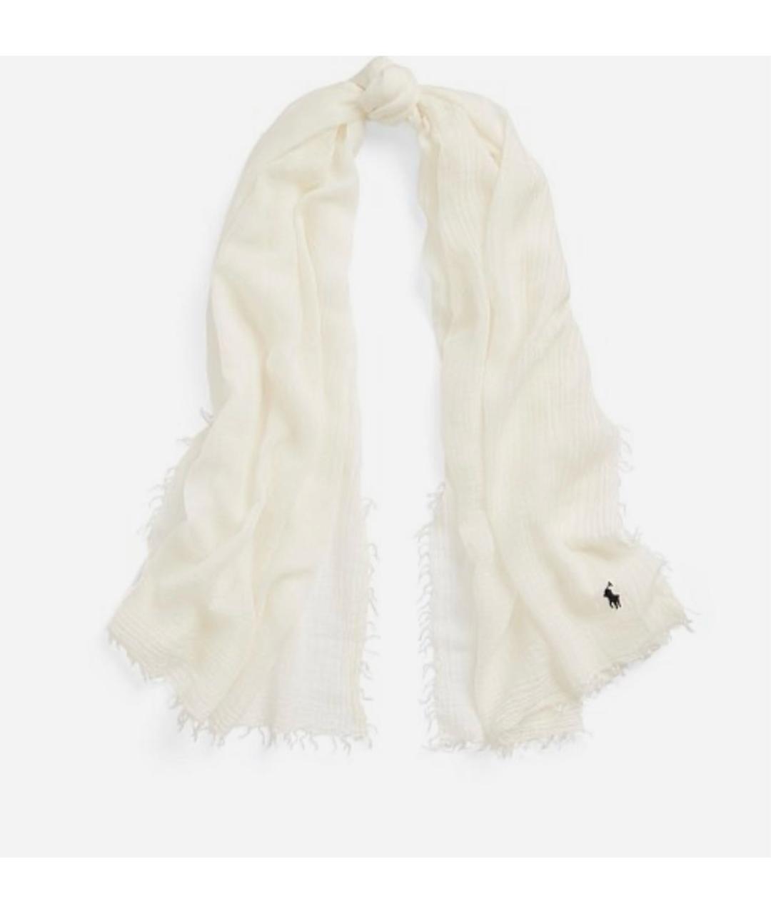 POLO RALPH LAUREN Белый шарф, фото 5