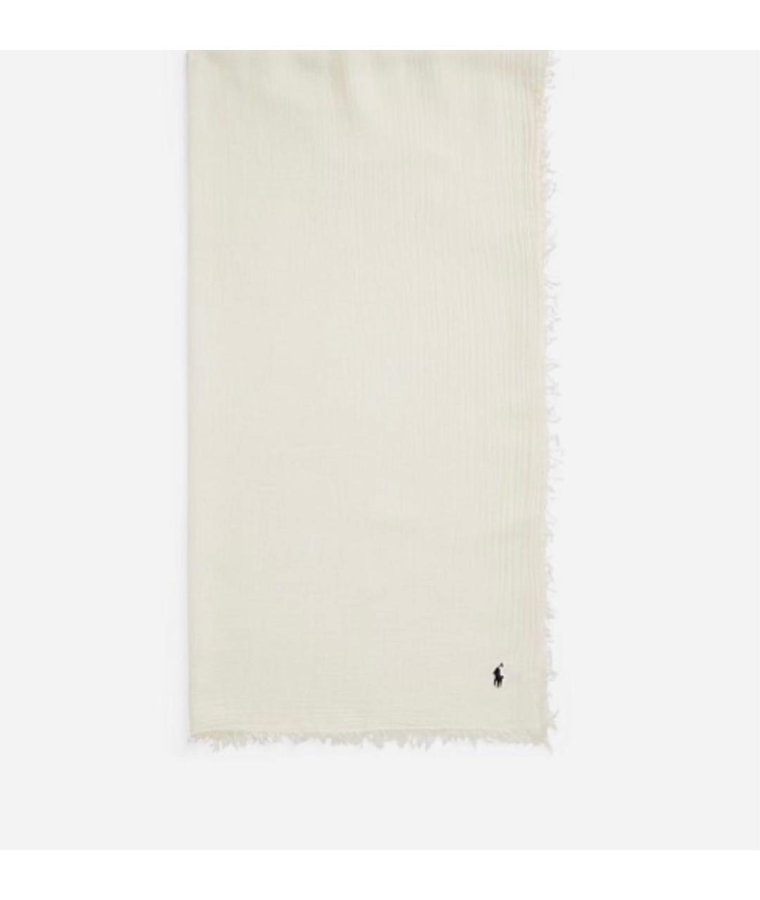 POLO RALPH LAUREN Белый шарф, фото 2