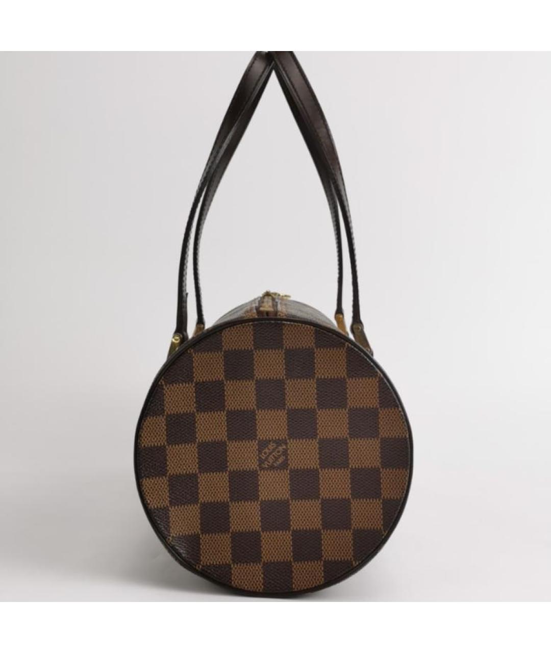 LOUIS VUITTON Коричневая кожаная сумка через плечо, фото 3