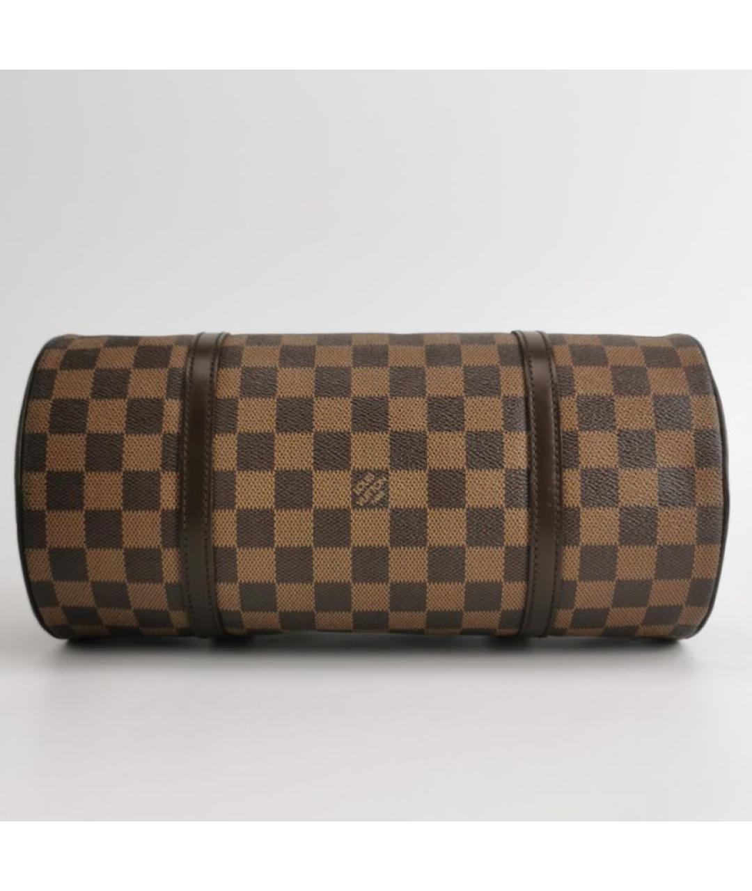 LOUIS VUITTON Коричневая кожаная сумка через плечо, фото 6