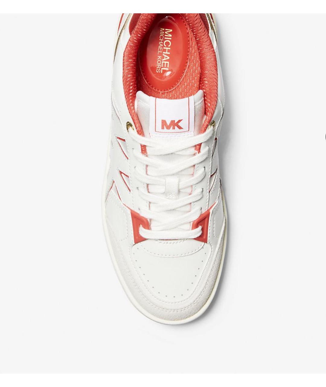 MICHAEL KORS Белые кожаные кеды, фото 4