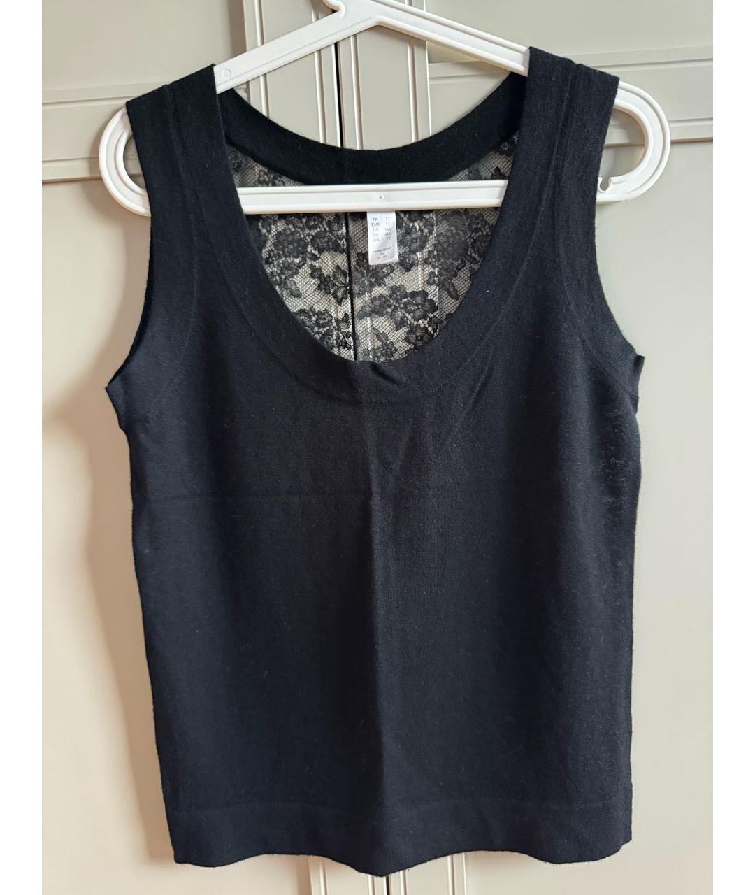 Eres Черная кашемировая майка, фото 7