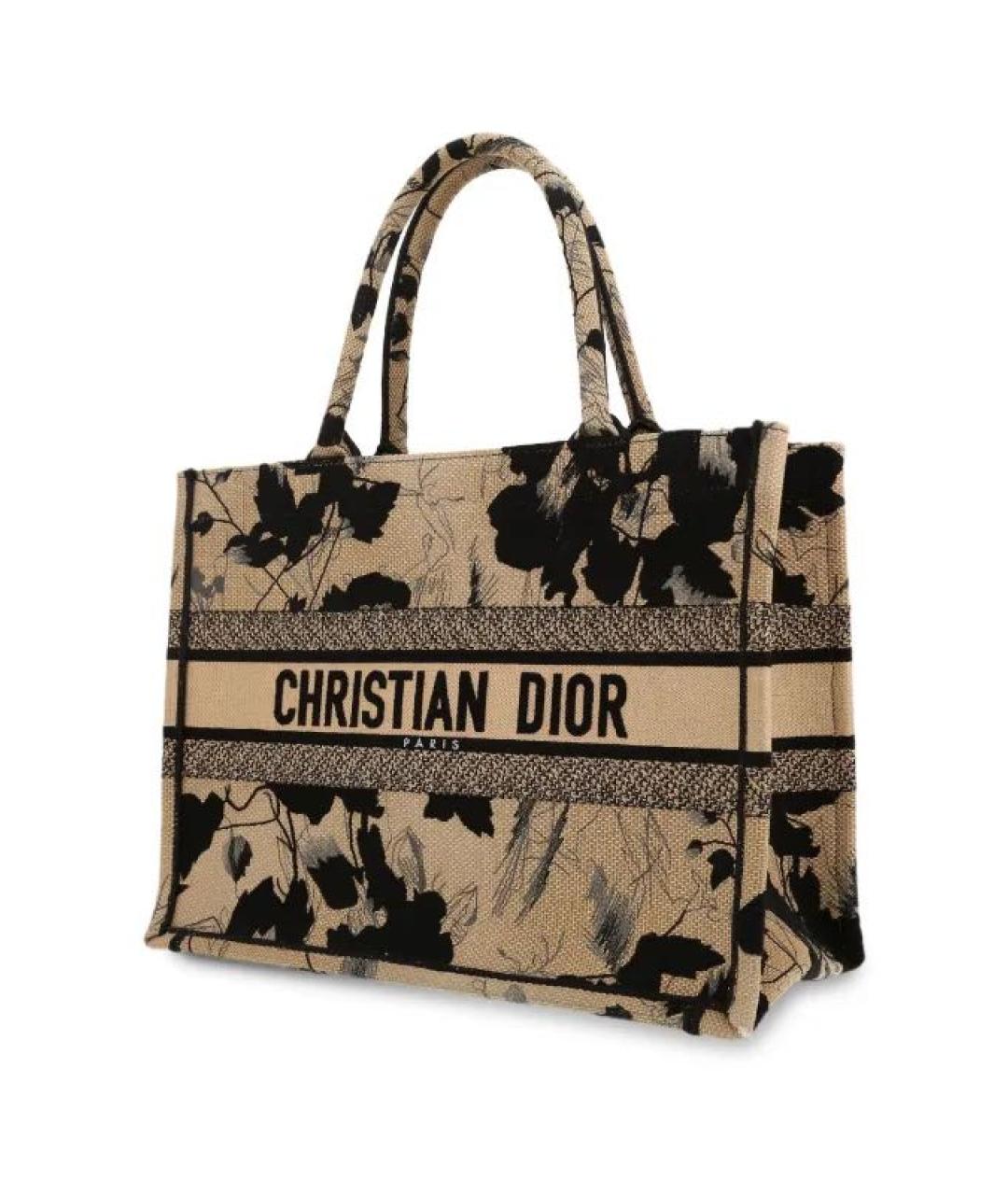 CHRISTIAN DIOR Бежевая жаккардовая сумка тоут, фото 1