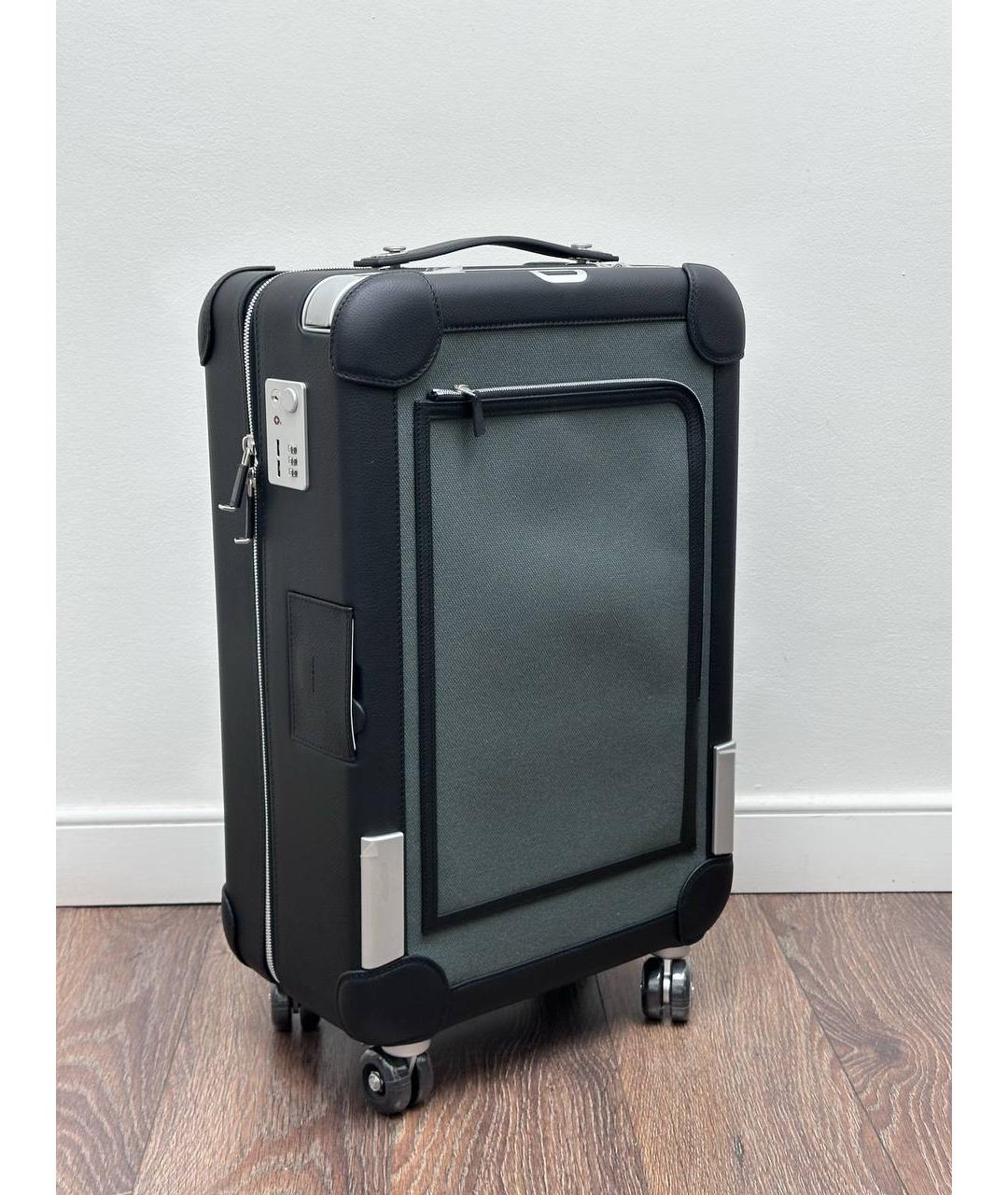 HERMES Хаки кожаный чемодан, фото 5