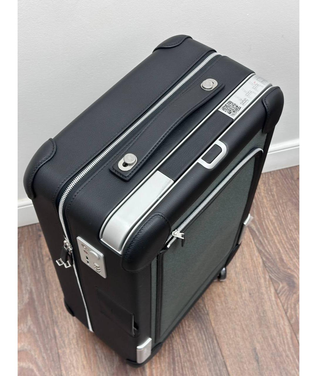 HERMES Хаки кожаный чемодан, фото 7